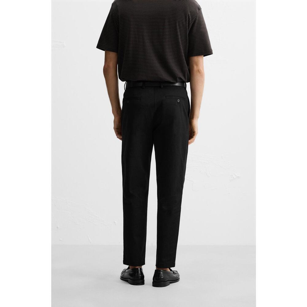 Zara Basic Collection Black Chino Pants - Regular Fit - Smart Casual - Size 31 - Picture 3 of 12